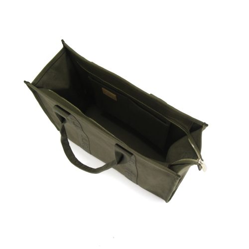 Maxi Canvas – Army Green – Gold Zip – Army Green Strap - Image 3