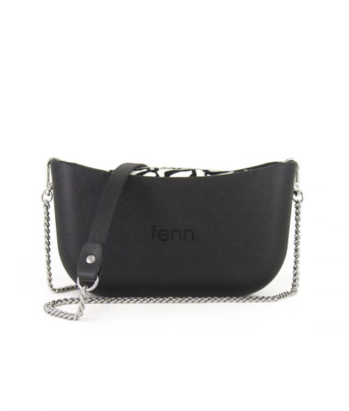 Classic Collection – Black – Pattern 48 Inner – Silver Zip – Black/Silver Chain Handle