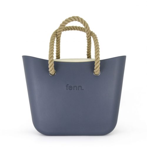 Original Collection – Denim – Beige Inner – Silver Zip – Rope Handle