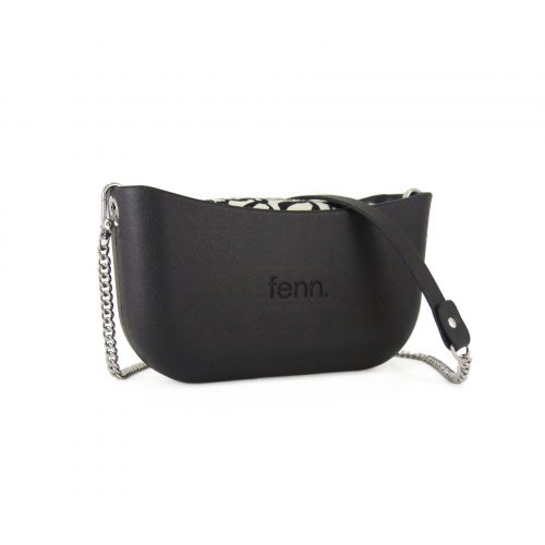 Classic Collection – Black – Pattern 48 Inner – Silver Zip – Black/Silver Chain Handle - Image 5