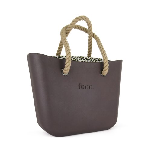 Original Collection – Choc – Pattern 10 Inner – Silver Zip – Rope Handle - Image 2