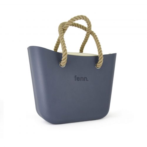 Original Collection – Denim – Beige Inner – Silver Zip – Rope Handle - Image 2