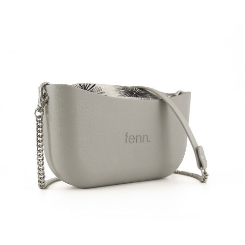 Classic Collection – Grey – Silver Chain Handle – Grey – Pattern 4 Inner - Image 3