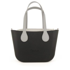 Petite – Black – Grey Inner – Grey Microfibre Flat Handle