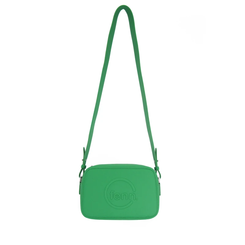 Cross Body – Green – Silver Zip – Green Strap3