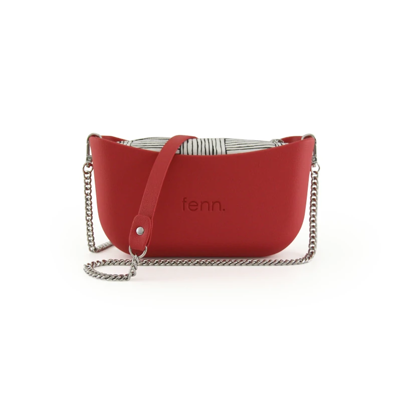 Classic Collection – Red – Silver Chain Handle – Red – Pattern 5 Inner