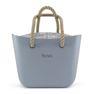 ORIGINAL COLLECTION – BLUE HAZE – pattern 5 inner – silver zip – rope handle