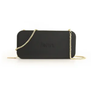 WALLET – BLACK – gold zip – gold chain