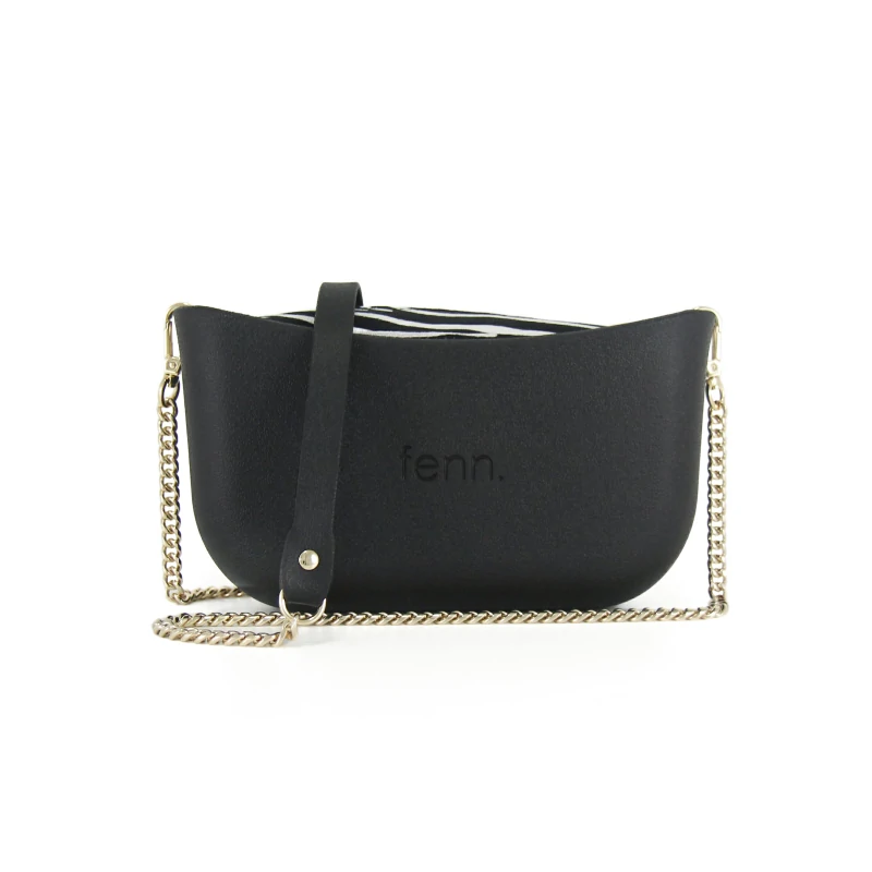 Classic Collection – Black – Pattern 44 Inner – Silver Zip – Blackgold Chain Handle2