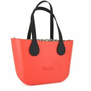 Petite Collection – Tangerine Red – Pattern 48 Inner – Silver Zip – Black Handle2