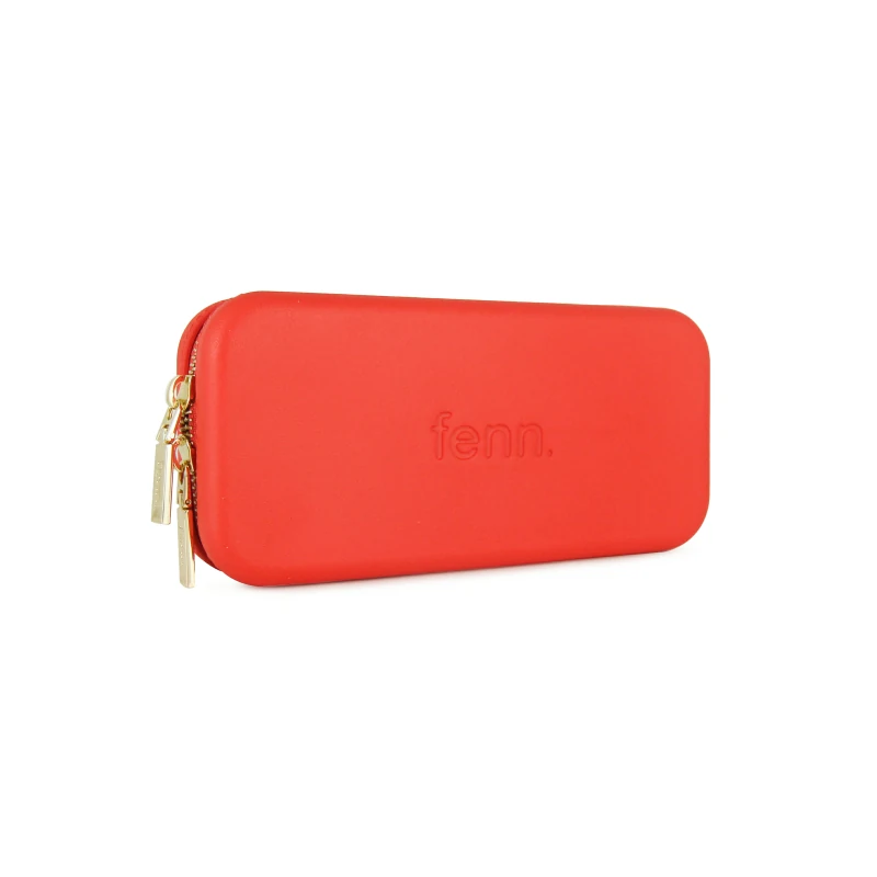 Wallets – Tangerine Red – Gold Zip