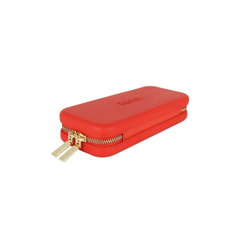 Wallets – Tangerine Red – Gold Zip3