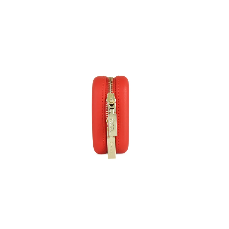 Wallets – Tangerine Red – Gold Zip5